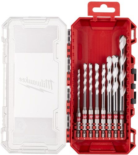Milwaukee accessoires milwaukee shockwave multi materiaalboren set (4 5 5 6 6 8 10 12) - 4932493871