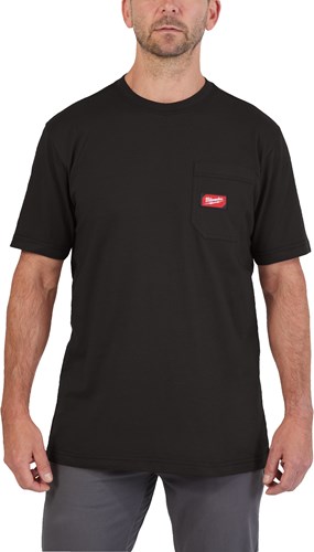 Milwaukee wt ss bl xl t-shirt work short sleeve black xl - 4932493006