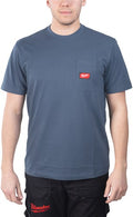 Milwaukee wt ss blu l t-shirt work short sleeve blue l - 4932493015