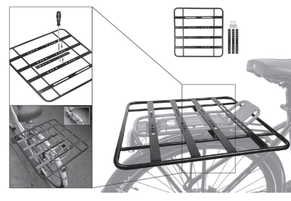Mirage dragerverbreder 400x400mm aluminium zwart