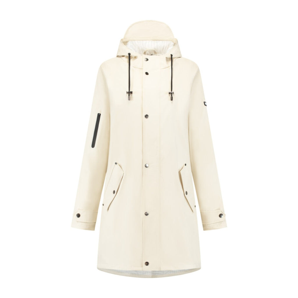 Mirage Regenmantel, Trenchcoat - Größe XL - Material: Polyester Soft Touch - Cremeweiß