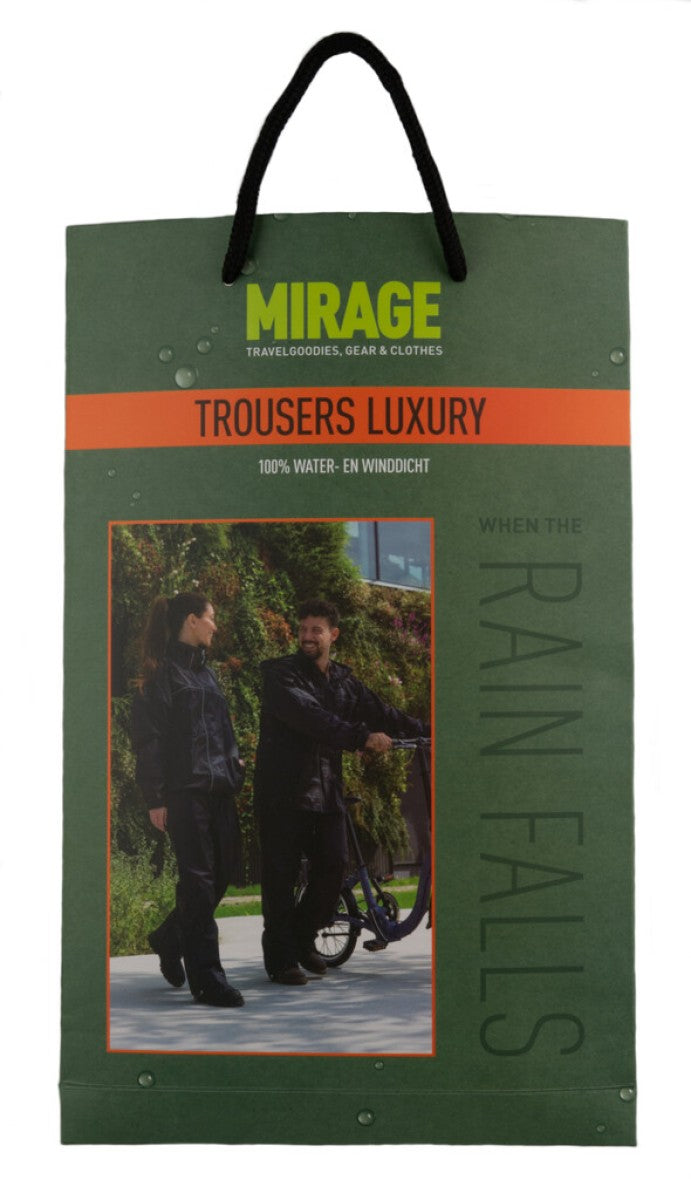 Mirage Regenhose – Luxus-Regenhose – Größe L – Schwarz