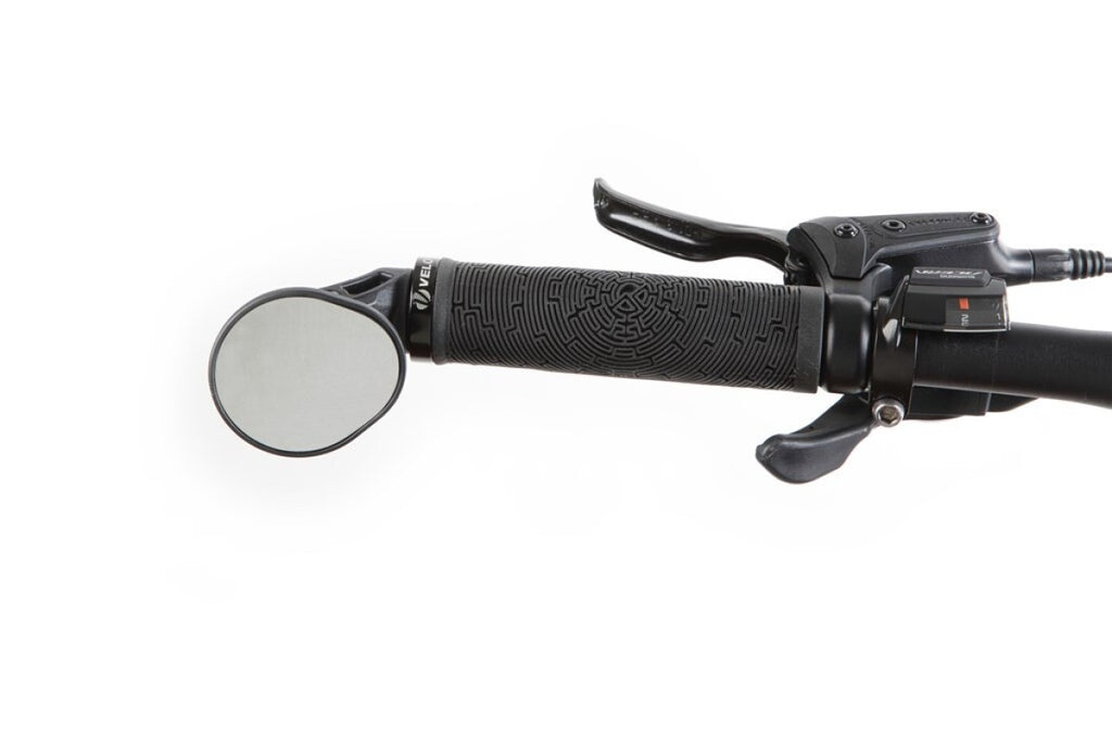 Mirage Spiegel mit Stecker, kleine Lenkerenden links und rechts, schwarz