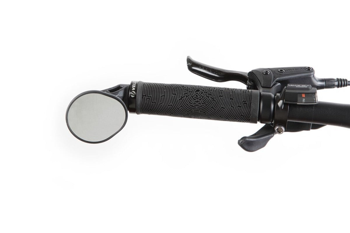 Mirage Spiegel mit Stecker, kleine Lenkerenden links und rechts, schwarz