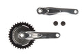 Miranda  alfa 1 crankstel 33t 3 32“+disc 9.2cm zw, crank zilv