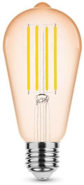 Enzo modee led st64 e27 4-28w 1800k filament amber dimbaar - led7470