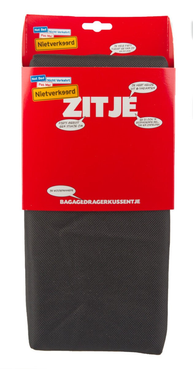 NotWrong Gepäckträgerkissen. Schwarz.