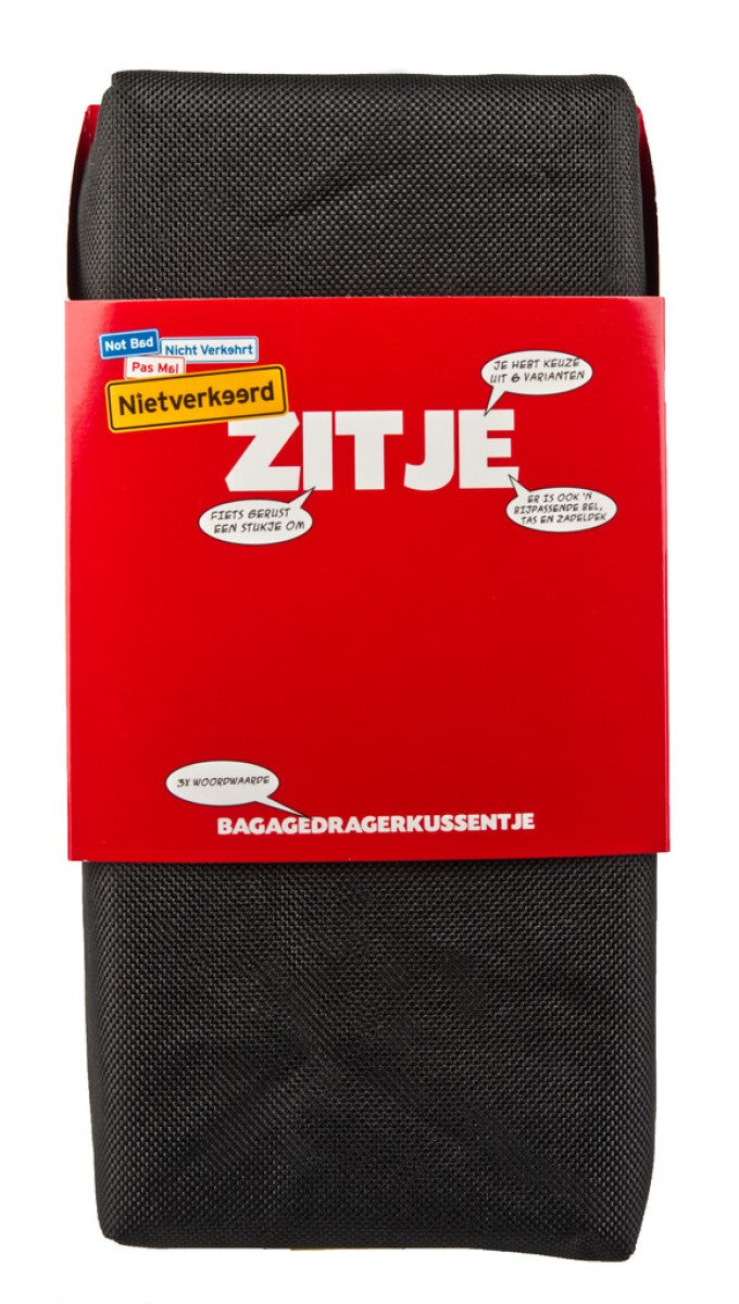 NotWrong Gepäckträgerkissen. Schwarz.