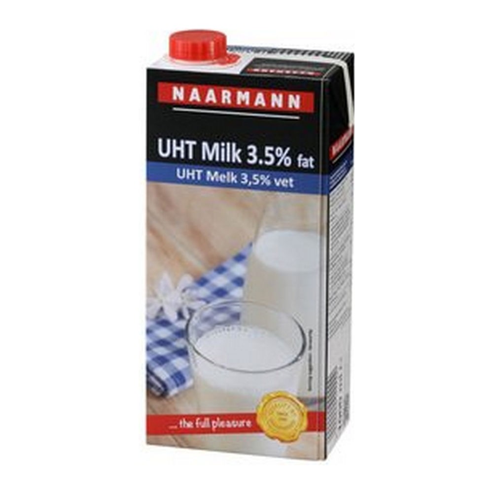 Naarmann volle melk 3.5% met schroefdop (12×1 liter)