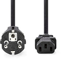 Nedis stroomkabel | type f (cee 7 7) male | iec-320-c13 | recht | recht | vernikkeld | 5.00 m | rond | pvc | zwart | label - cegl10030bk50