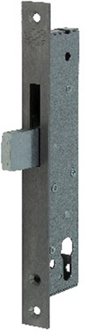 Nemef 9660 zwenkschootslot | dm45mm | voorplaat rvs 24x245mm rechthoekig | staal verzinkte zwenkschoot | dr 1+2+3+4 - 9966507000