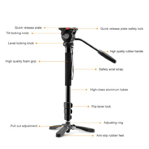 Nest Video-Einbeinstativ NT-329M H145 cm