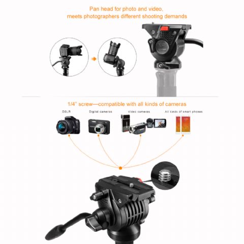 Nest Video-Einbeinstativ NT-329M H145 cm