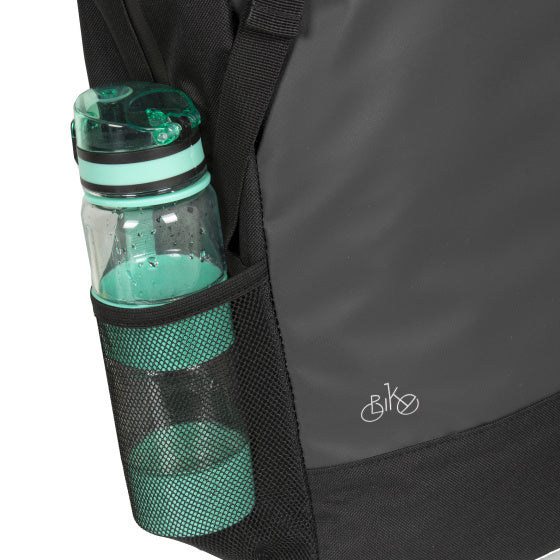 Bike carbon waterafstotende fietsschoudertas 24l zwart