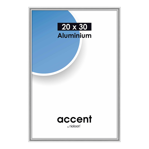 Nielsen design nielsen fotolijst 53523 accent glanzend zilver 20x30 cm