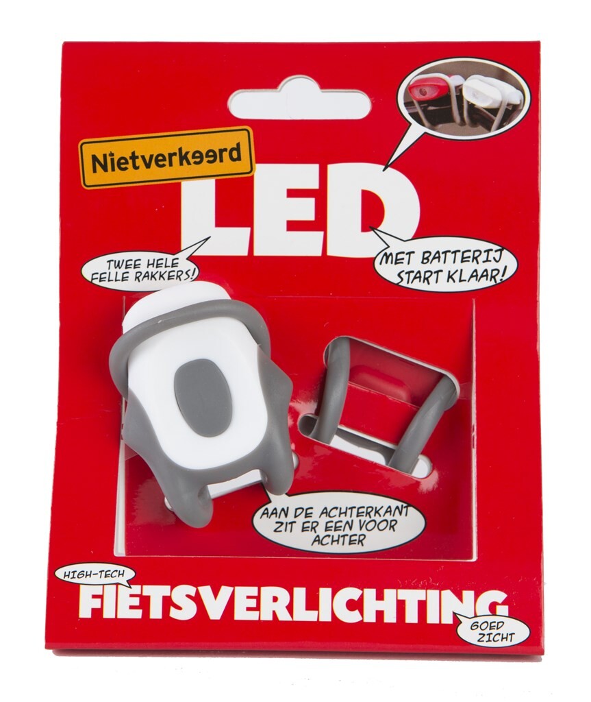 NietVerweerd N v mini 2x1led-set weiß rot, Silikonarmband