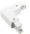Nordic hoekstuk vast 90gr. tbv. rail wit links 5050030