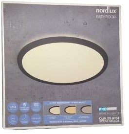 Enzo nordlux led plafonniere oja 29 zwart 15w 3000k 4000k 29cm - 4802299