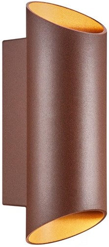 Enzo nordlux wandlamp nico rond 2x gu10 roest ip54 - 4800916