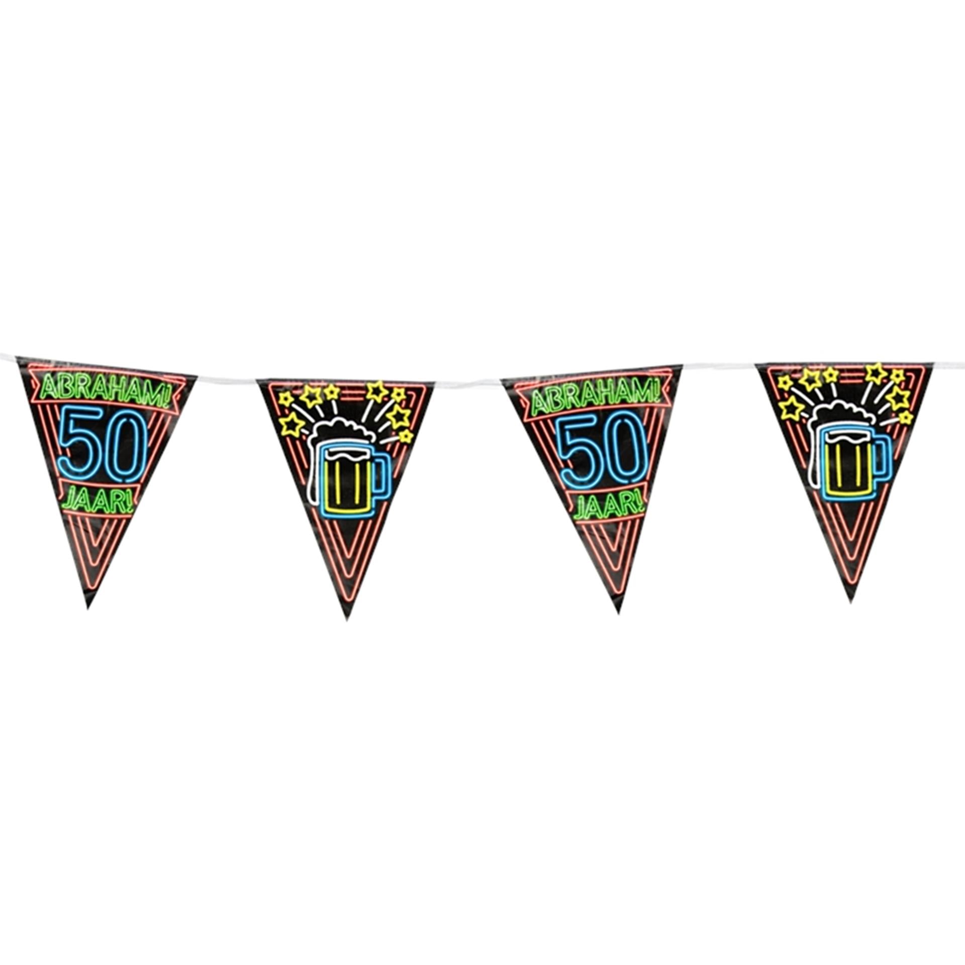 Paperdreams neon party vlag abraham