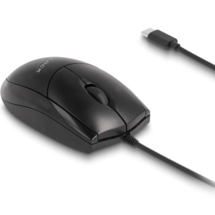 Optische muis, delock, usb c, 1,5 m