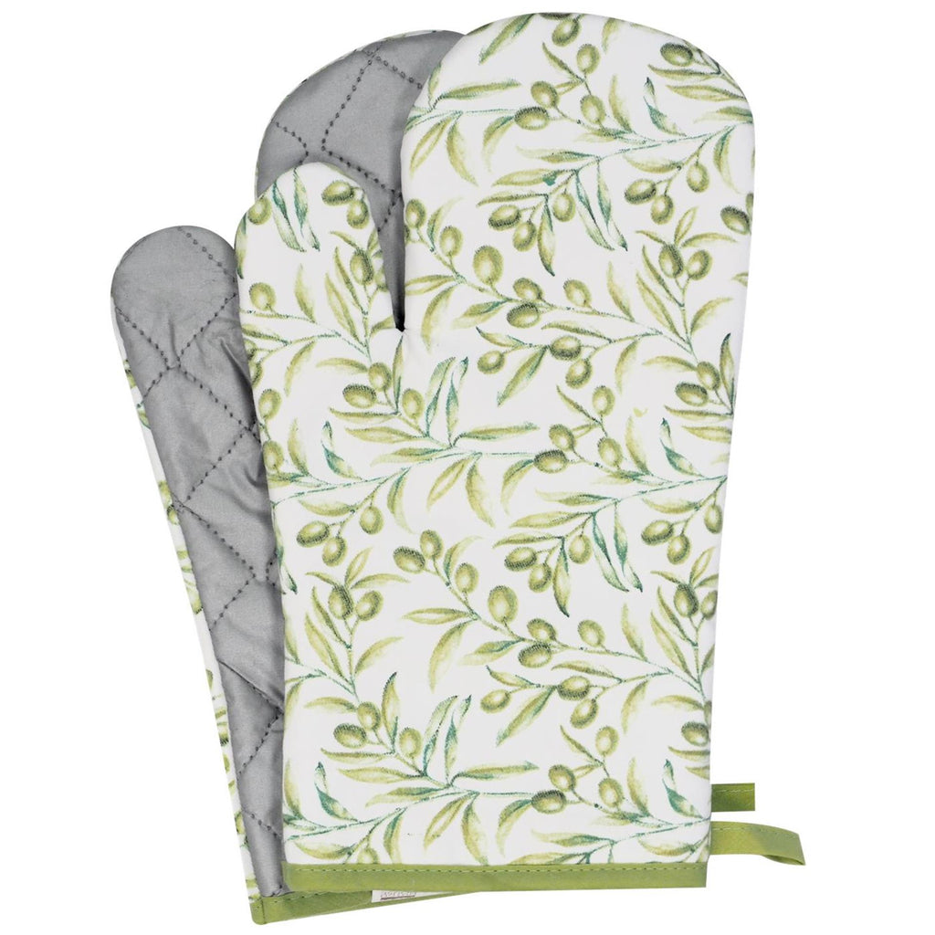 Dutch house ovenhandschoenen olive antracite set a 2 stuks