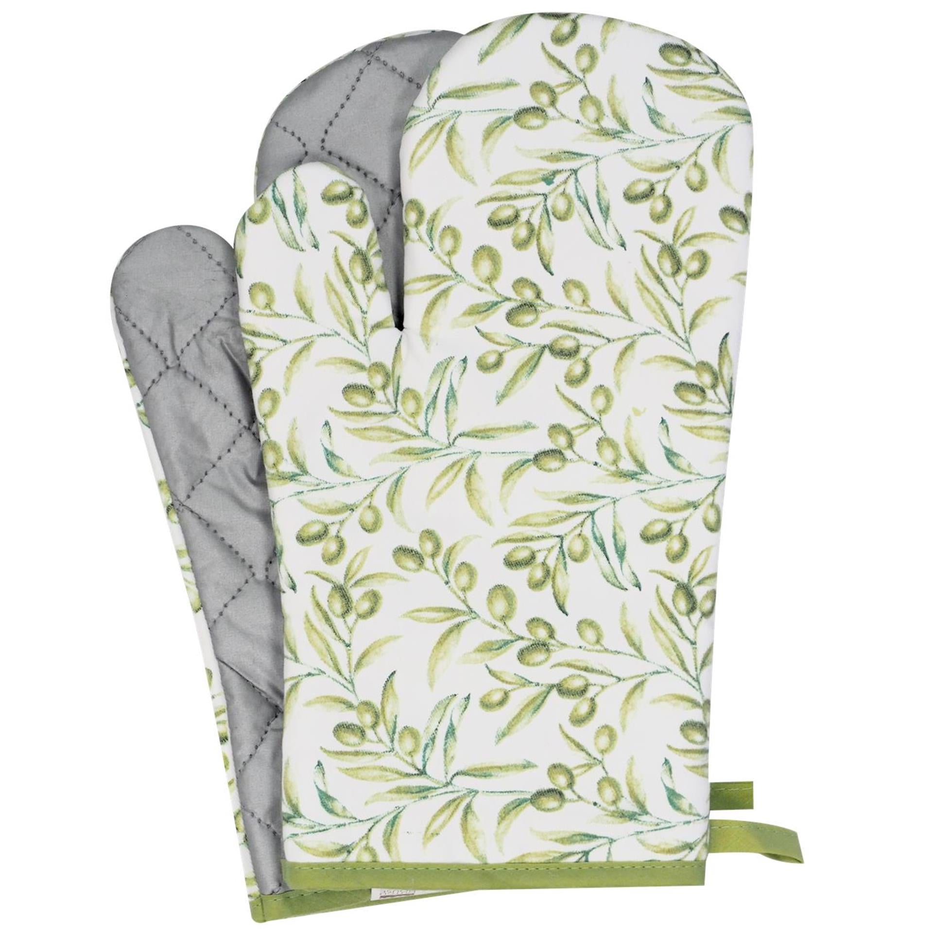 Dutch house ovenhandschoenen olive antracite set a 2 stuks