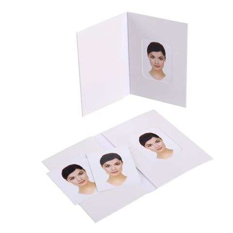 Benel pasfotomapjes blanco wit 500 st.