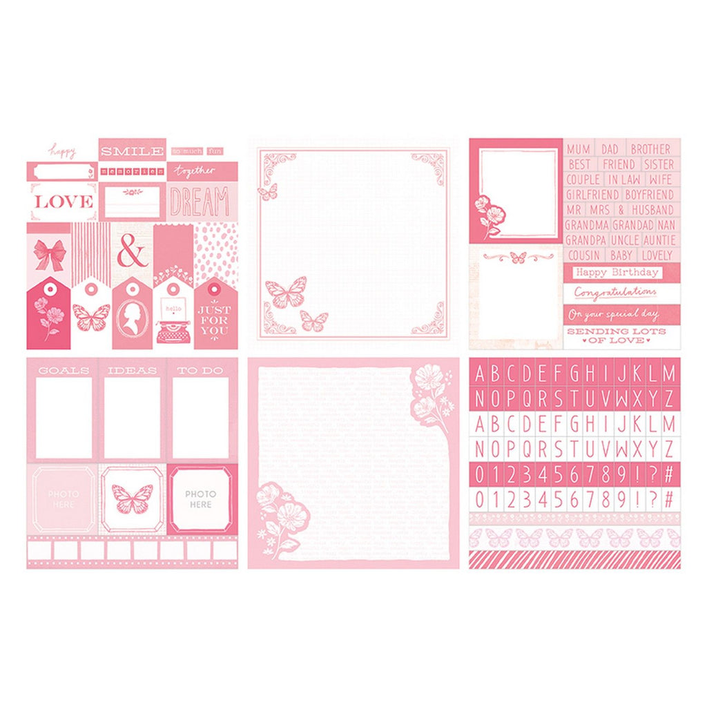 The paper boutique • everyday shades of pink project pad