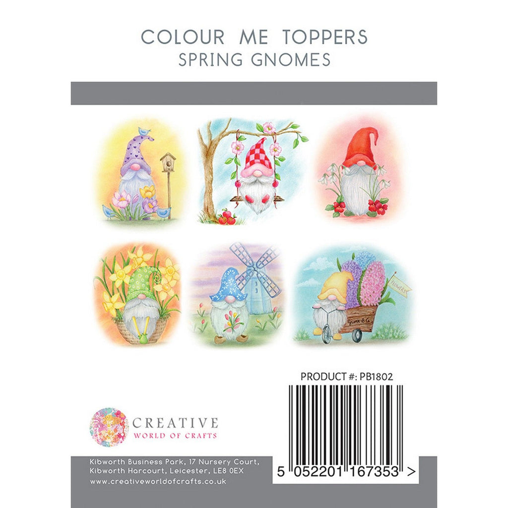 The paper boutique • spring gnomes colour me toppers