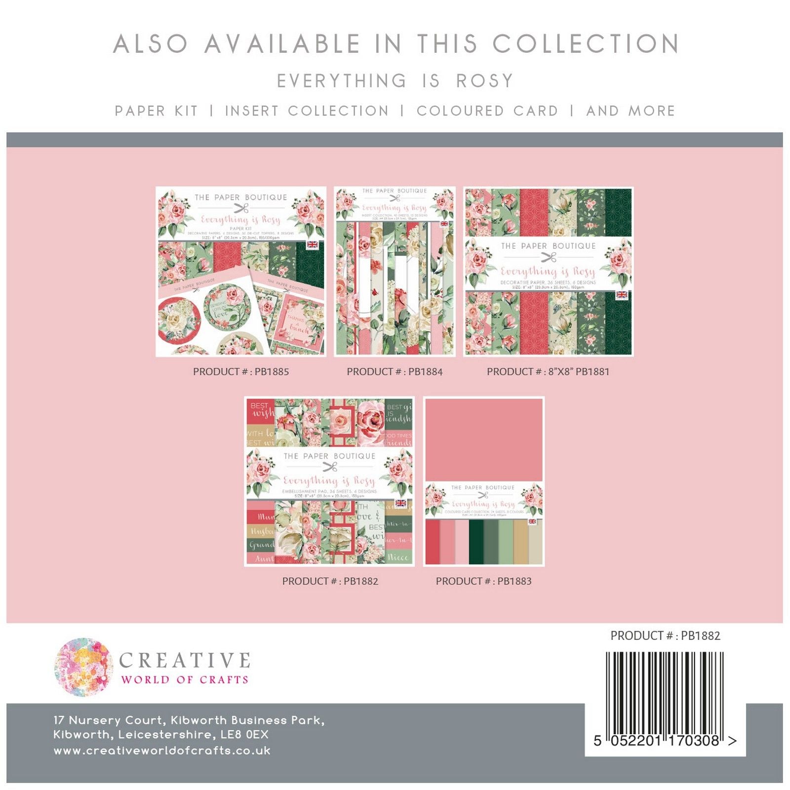 The paper boutique • everything is rosy embellishments pad