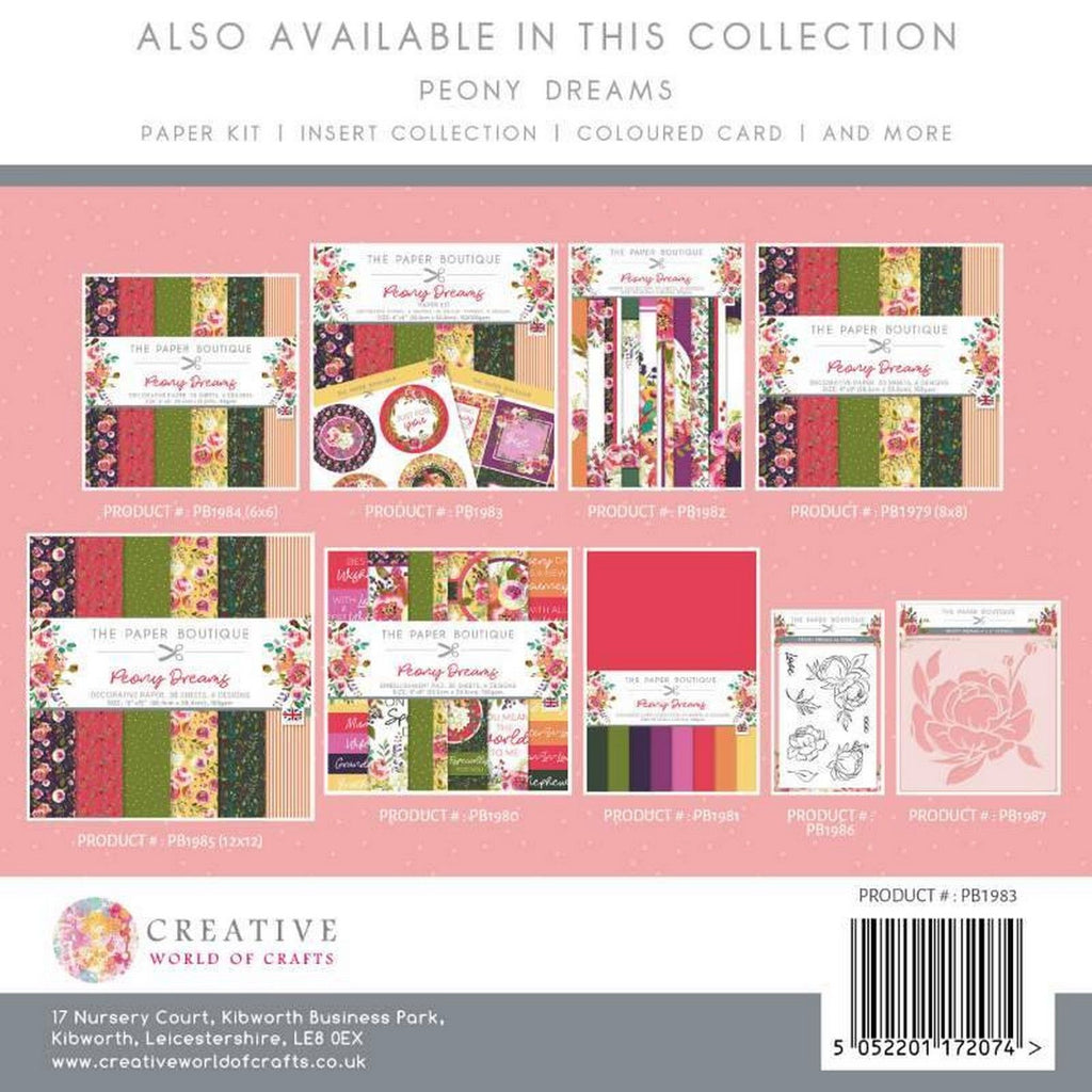 The paper boutique • peony dreams paper kit