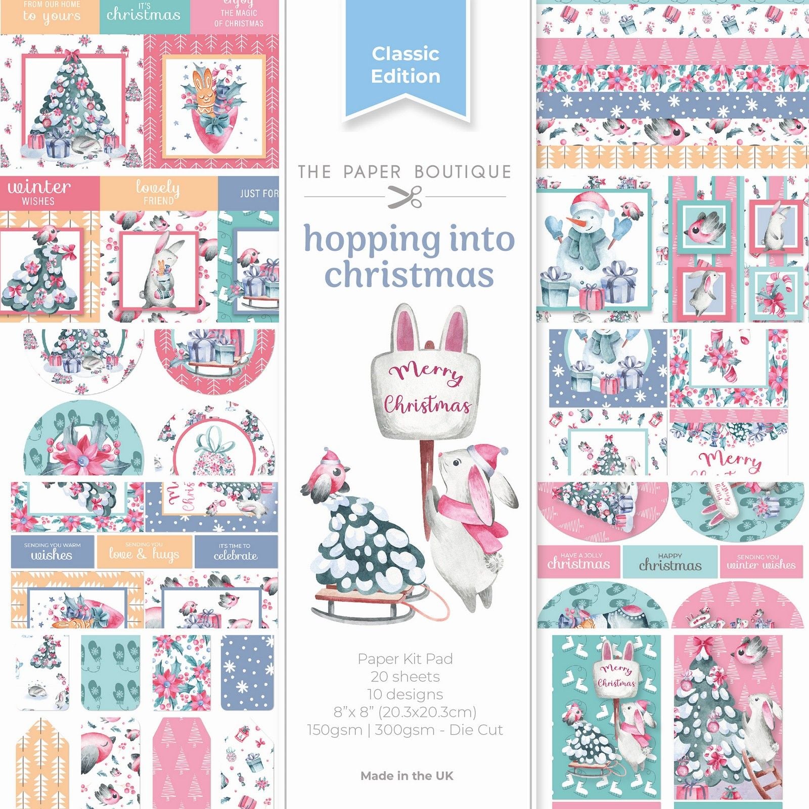 The paper boutique • hopping into christmas paper kit pad 20,3x20,3cm