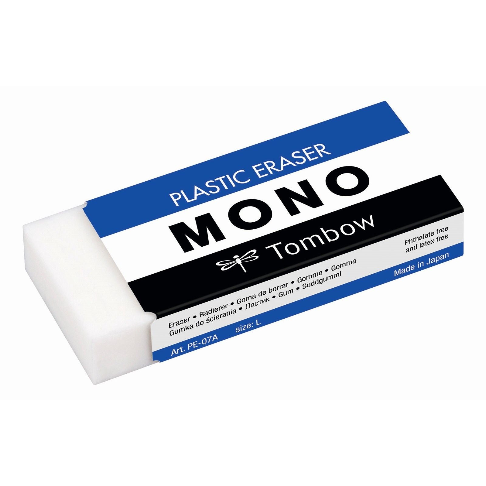Tombow • eraser mono l, 38 g, individual clear foil packaging