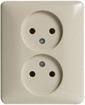 Peha inbouw stopcontact dubbel creme - 4602012