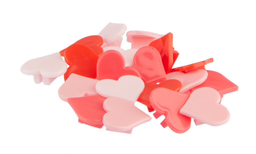 PexKids Speichenperlen Herzen, sortiert in 4 Farben (20 Stück auf Karte)