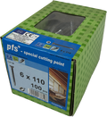 Pgb-europe pfs+ | spaanplaatschroef pfs+ vzk-t ø 6x110 zn | 100 st - pfwvtg001006001103