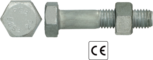 Pgb-europe pgb-fasteners | sb-bout ce 8.8 en15048-1 m16x80 tvz | 25 st - f15048810016000803