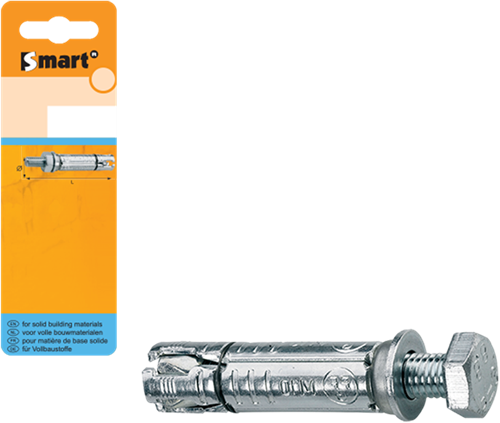 Pgb-europe smart | keilbout met tapbout m6x35x80 zn | 4 st sm000t001060080h