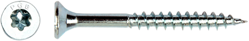 Pgb-europe pgb-fasteners spaanplaatschroef vzk-t deeldraad snijpunt verzonken kop ø6,0x140 zn tx30 | 100 st | pgwvtg001006001402