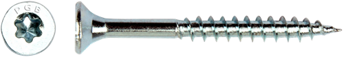 Pgb-europe pgb-fasteners spaanplaatschroef vzk-t deeldraad snijpunt verzonken kop ø6,0x200 zn tx30 | 100 st | pgwvtg001006002002