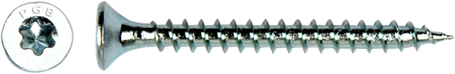 Pgb-europe pgb-fasteners universele spaanplaatschroef vk-t voldraad verzonken kop ø4,0x30 zn tx20 | 200 st | pgwvtv001004000303