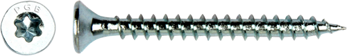 Pgb-europe pgb-fasteners universele spaanplaatschroef vk-t voldraad verzonken kop ø4,0x35 zn tx20 | 200 st | pgwvtv001004000353