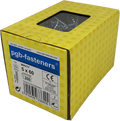 Pgb-europe pgb-fasteners universele spaanplaatschroef vk-t voldraad verzonken kop ø5,0x60 zn tx20 | 200 st | pgwvtv001005000602