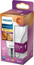 Philips led gls e27 10,5-100w filament mat warmglow blister - 5102558