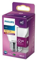 Philips led kogel e27 6,5-60w 2700k filament mat blister - 5101585