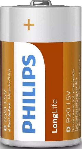 Philips Akku Longlife LR20 Mono 2 in Blisterverpackung