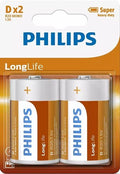 Philips Akku Longlife LR20 Mono 2 in Blisterverpackung