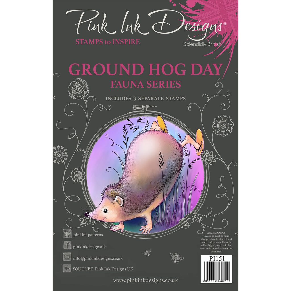 Pink ink designs • clear stempelset groundhog day