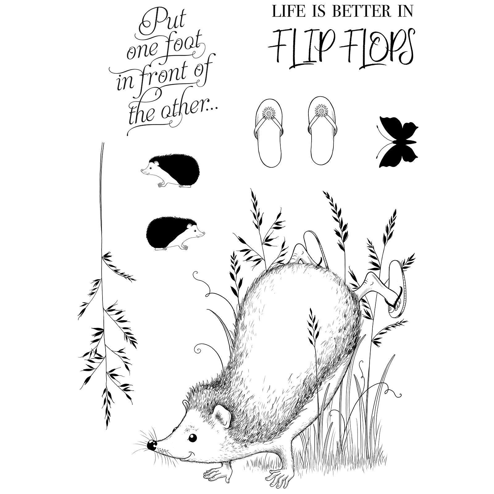 Pink ink designs • clear stempelset groundhog day